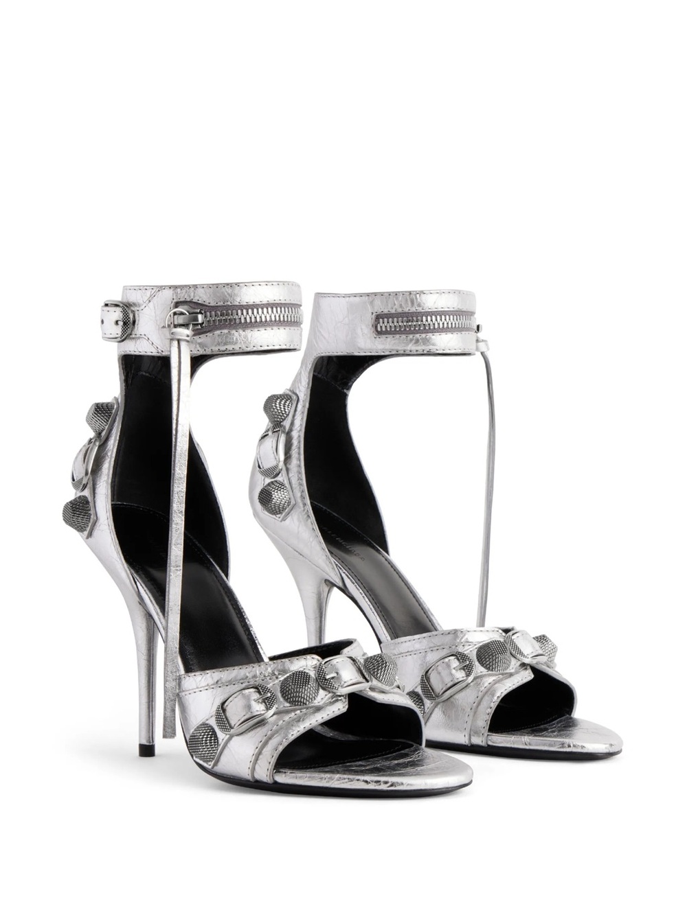 BALENCIAGA Cagole 110mm metallic-finish sandals
